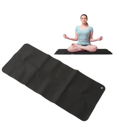 Large black grounding mat for older feet - relieves pain fears inflammation improves sleep - eliminates static electricity with durable buttons and ensures