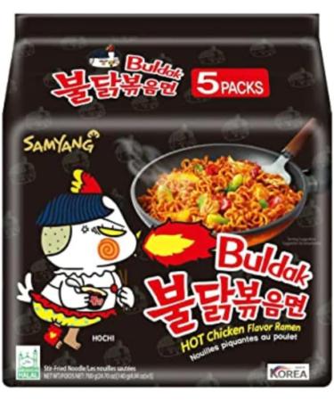 Samyang Hot Chicken Ramen Dried Buldak Noodles Halal 140g (Pack of 10) - Buy Online on SooperMarket.com