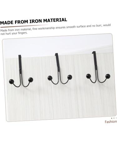 Cabilock 3pcs Wrought Iron Hook Heavy Duty Clothes Rack Door Hanger for Hanging Coat Door Coat Hook Jacket - Buy Online on SooperMarket.com