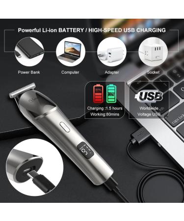 Hatteker Waterproof Beard Trimmer for Men | Cordless Grooming Kit - Mustache Face Nose & Body Hair Clippers - Perfect Gift for Men - Buy Online on SooperMarket.com