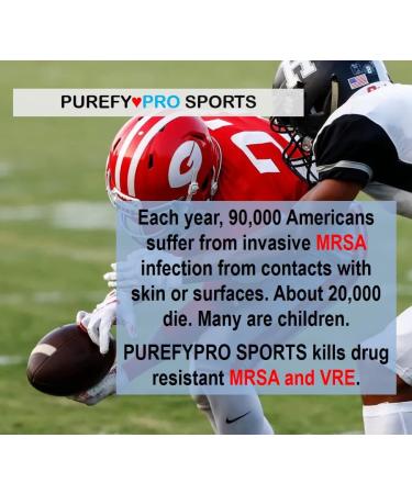 Purefypro Sports Equipment Disinfectant Spray (4oz 2pk) - Kills 99.9999% MRSA, HIV, Fungi & Viruses | No Rinse, No Residue | For Sports Gear, Yoga Mats, Shoes, Gloves & Gym Equipment - Buy Online on SooperMarket.com