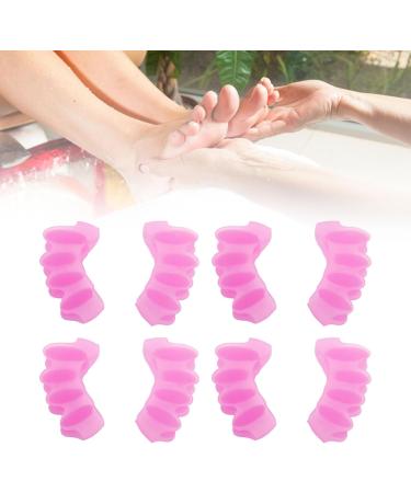 Weikeya Toe Corrector | Silicone Toe Separator 8 Pack | Easy to Wear & Wear-Resistant | Unisex Pink Ideal for Comfort & Alignment - Buy Online on SooperMarket.com