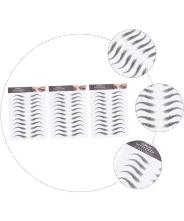 FOYTOKI 3 Sheets false eyebrows for men Transfer stickers stickers eyebrow peel off black 21x15cm Black 2 - Buy Online on SooperMarket.com