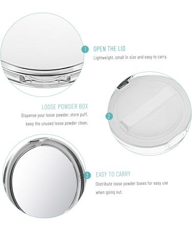 Beavorty 2pcs Powder Box Empty Box Loose Powder Compact Case Flour Containers Cushion Puff Bottle As - Buy Online on SooperMarket.com