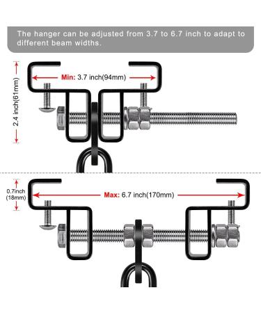 Dolibest Heavy Duty Steel I Beam Hanger for Punching Bag - Boxing & Muay Thai Training - Buy Online on SooperMarket.com