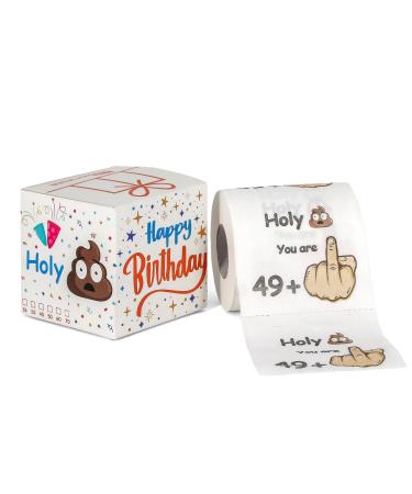 Original funny toilet paper for the 50th birthday - 49 + 1 - birthday for women & men - decoration 50th birthday with packaging - joke articles - 1 roll with 250 sheets each soft