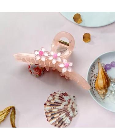 Crystal Flower Hair Barrettes Floral Rhinestone Claws Vintage Large Hair Clips Accessories for Women Girls (Pink) - Buy Online on SooperMarket.com