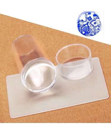 Encomy Nail Art Stamping Kit - DIY Manicure Tool with Clear Nail Stamp & Pressure Templates for Stunning Nail Designs - Buy Online on SooperMarket.com