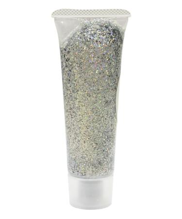 Eulenspiegel - Glitter Gel Body Glitter Body Glitter Make-up Carnival Festival Silver Jewel 18 ml (1 pack)