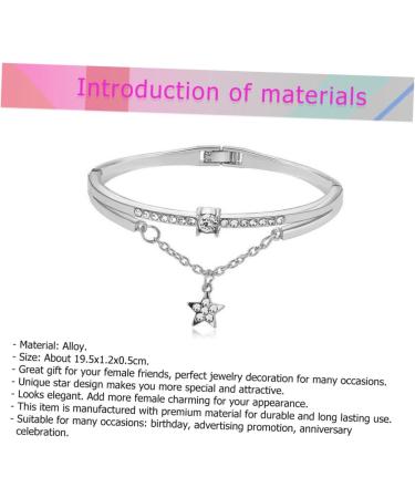 FRCOLOR 3pcs Bracelet for Women Moon Bracelet Gemstone Bracelets Star Hand Jewelry Women Bracelets Crystal Bead Bracelet Womens Bracelets Cuff Bracelet Silver Bracelet Miss Vintage - Buy Online on SooperMarket.com