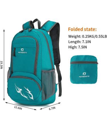 FENGDONG 35L Waterproof Packable Travel Backpack for Men and Women - Lightweight and Foldable Daypack (A3-Green-Upgrade) - Buy Online on SooperMarket.com