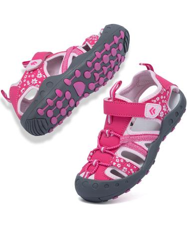 Csgkag Sandals Boys Girls Sport Outdoor Sandals Closed Summer Beach Closed Beach Shoes Trekking Sandals 30 EU Pink
