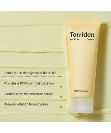 TORRIDEN SOLID-IN Ceramide Cream 2.4 fl oz | Vegan Fragrance-Free Moisturizer for Healthy Skin Barrier | Nourishing Korean Skin Care | Cruelty-Free & Alcohol-Free - Buy Online on SooperMarket.com