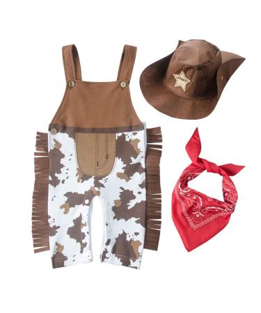 Nyan Cat May's Baby Baby Toddler Boys The Cowboy Romper 12-18 Months Brown