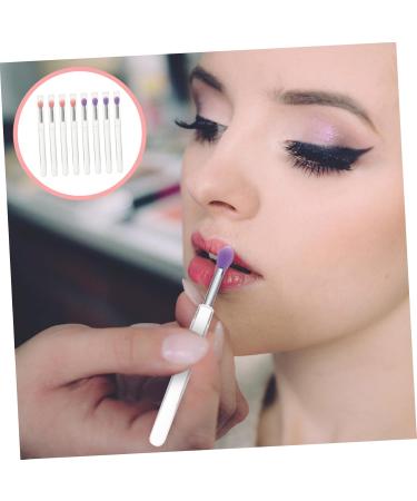 Baluue 16 Pcs Silicone Lip Brush Eyeshadow Brush Makeup Lipstick Lip Brush with Lid Bunny Ear Pearl Clip Pp - Buy Online on SooperMarket.com