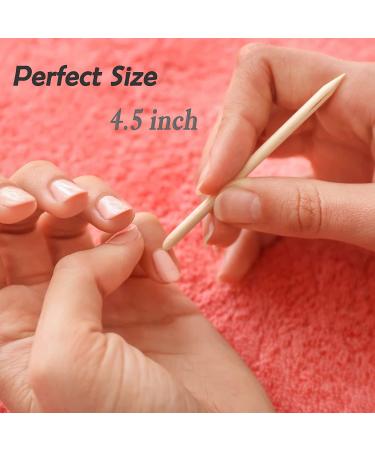 Fiezkaa 200Pcs Double Sided Orange Sticks for Nails - Cuticle Pusher & Nail Cleaning Tool - Disposable Orangewood Sticks for Manicure & Pedicure - 200 Count Pack - Buy Online on SooperMarket.com