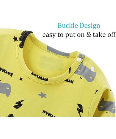 YANWANG 100% Cotton Baby Boys Girls Pajamas Set | Long Sleeve Sleepwear | 4-5 Years Batman - Buy Online on SooperMarket.com