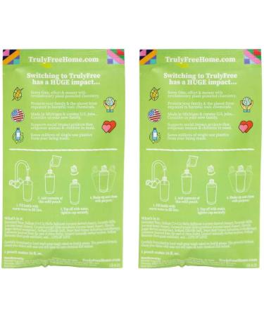Truly Free Natural Dishwashing Liquid - Plant-Based Sweet Basil Dish Soap | 2 Refill Packs & 1 Refillable Bottle Starter Kit | Eco-Friendly International Shipping - Buy Online on SooperMarket.com