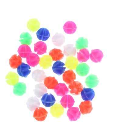 WINOMO 36 PCS Round Bike Bicycle Wheel Spoke Beads Luminous Plastic Clip Spoke Bead Bicycle Beads Wire Beads Decorations
