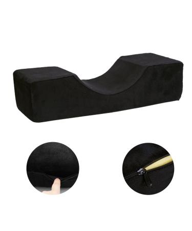 Black Eyelash Extension Pillow Eyelash Extension Tool for Beauty Salon U Shape Neck Pillow with Comfortable Foam Velvet Pillowcase
