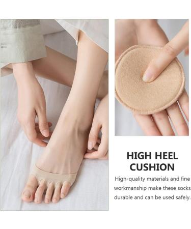 DOITOOL Womens 20 Pairs Cushion Honeycomb Metatarsalgia Socks - Invisible Half Toe Separator Non-Slip Sandals - Buy Online on SooperMarket.com