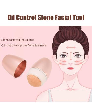Oil Absorbing Volcanic Face Roller - Pink Facial Roller for Oily & Acne Prone Skin Portable Beauty Tool for Travel - Buy Online on SooperMarket.com