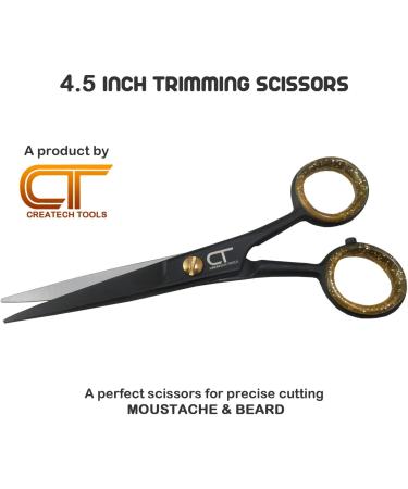 CT 4.5 Small Hair Scissors Set - Precision Beard Trimming for Men & Kids - Round Tip Facial Grooming Scissors - Buy Online on SooperMarket.com