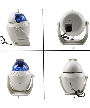 Flush Mount Boat Compass with Light | Marine Navigation Electronic Compass for Boat & Car - Blue - Buy Online on SooperMarket.com