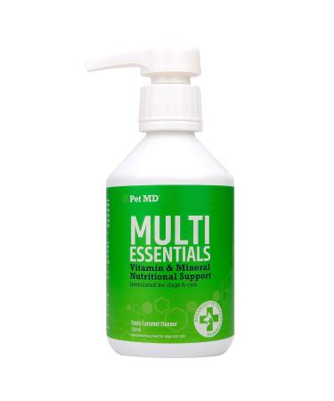 Pet MD Multi Essentials Complete Multivitamin for Dogs & Cats - Vitamin B for Dogs - Cat Vitamins - Dog Multivitamin - Dog Calcium Supplement - Vitamins for Senior Dogs & Puppies - 250 mL