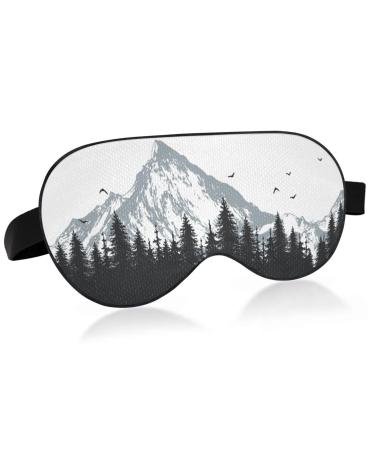 Haskirky Light Blocking Eye Mask Breathable and Adjustable Adult Men and Women Travel on Business Trips Yoga Meditation Light Smooth Comfortable Eye Mask Office Deep Sleep Goodies Mountain and Fore
