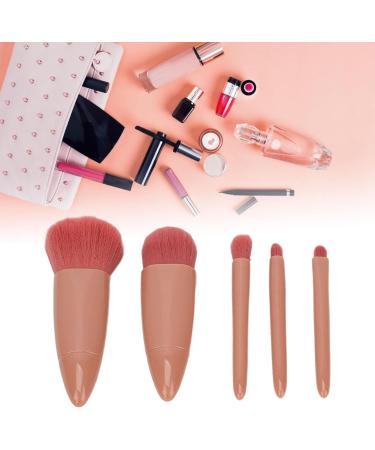 5pcs Makeup Brush Portable Complete Mirror Cosmetic Brushes Kit Sets Set Eyeshadow Loose Setting Powder - Buy Online on SooperMarket.com