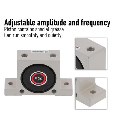 1/4 Pneumatic Turbine Vibrators Adjustable Aluminum Alloy 245-4000N Air Pressure Mechanical Equipment (K20) - Buy Online on SooperMarket.com