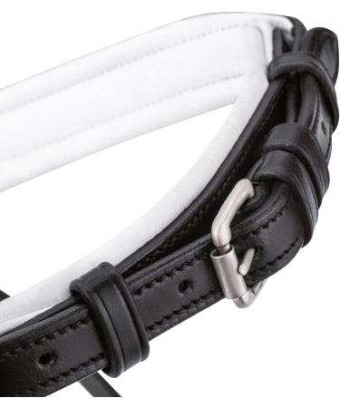 Shop Sunride English Combined Bridle Hawaii - Soft Real Leather Adjustable Anatomical Design Full Black/White - Ideal for Equestrian Enthusiasts | International Shipping Available - Buy Online on SooperMarket.com