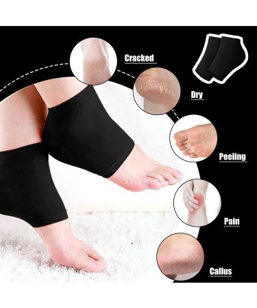 Jootuepo Gel Socks - 3 Pairs Soft Open Toe Heel Socks for Cracked Skin - Foot Care Treatment (Black) - Buy Online on SooperMarket.com