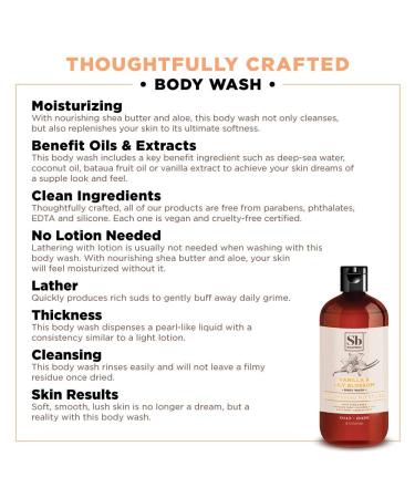 Soapbox Vanilla & Lily Blossom Body Wash 16oz (Pack of 3) - Moisturizing Cleanser with Aloe Vera & Shea Butter | Paraben, Gluten, Silicone Free - Vegan & Cruelty-Free - Buy Online on SooperMarket.com