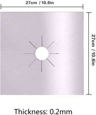 Stove Burner Cover Double Thick Reusable Non Stick Heat Resistants Stove Protector Cuttable Stove Burner For Kitchen Canisters Bathroom (Silver One Size) Silver One Size - Buy Online on SooperMarket.com