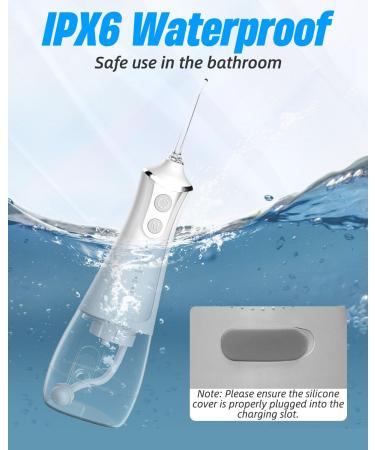 Portable Water Flosser - 4 Modes, Cordless, 5 Jet Tips, USB Rechargeable - Dental Teeth Cleaner for Home & Travel - Buy Online on SooperMarket.com