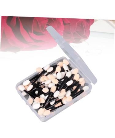 PLAFOPE 50 Pcs Eyeshadow Eyeliner Brushes Sponge Applicator Double Head Eyeshadow Brushes Size 1 Black - Buy Online on SooperMarket.com