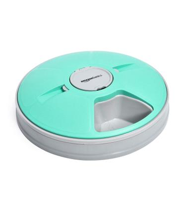 Amazon Basics Automatic Electronic Timed Pet Feeder - 6 Portions Teal