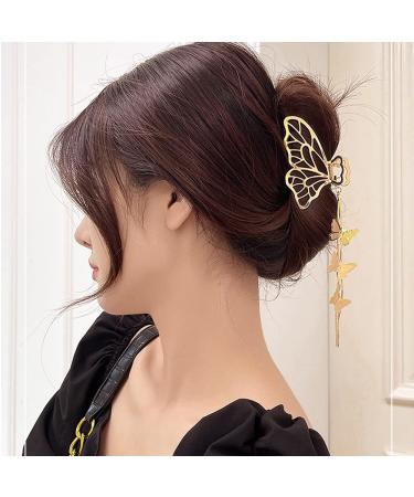 Gold Butterfly Hair Clip | Nonslip Metal Hair Claw for Women | Hair Accessories - Buy Online on SooperMarket.com