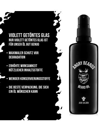 Angry Beards Jack Saloon Bart l 30ml - Premium Daily Beard & Mustache Oil with Unique Musk Fragrance | Fast-Absorbing & Non-Greasy Care - Buy Online on SooperMarket.com