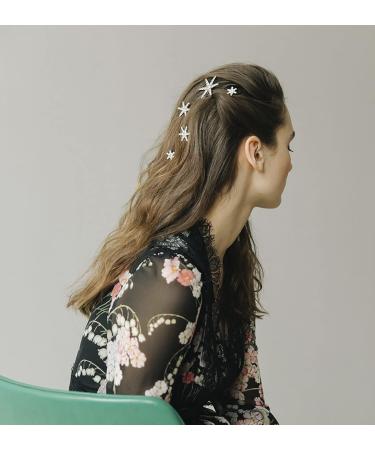 Gold Snowflake Crystal Wedding Hair Bobby Pins - Elegant Styling Accessories for Women and Girls - 3 Pack - Buy Online on SooperMarket.com