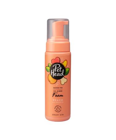 Pet Head foam shampoo without rinsing for dogs 200 ml quick fix peach fragrance maintains and calms the fur of your dog quickly and easily to use hypoallergenic gentle formula for puppies