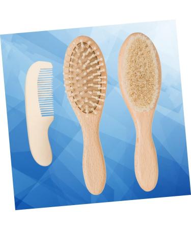 Healeved Wood Tools Scalp Massager Brush Set for Babies - Gentle Massage and Detangling Hairbrush - Buy Online on SooperMarket.com