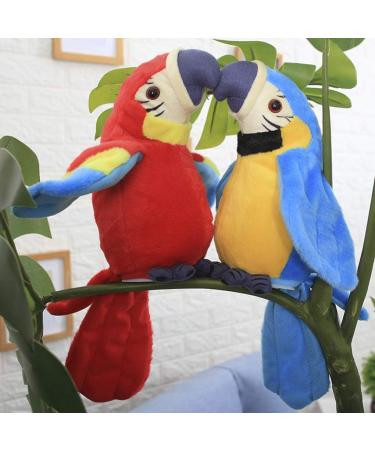 Cute Talking Parrot Interactive Plush Toy - Funny Repeat Speaking Bird Toy for Kids - Blue - Buy Online on SooperMarket.com