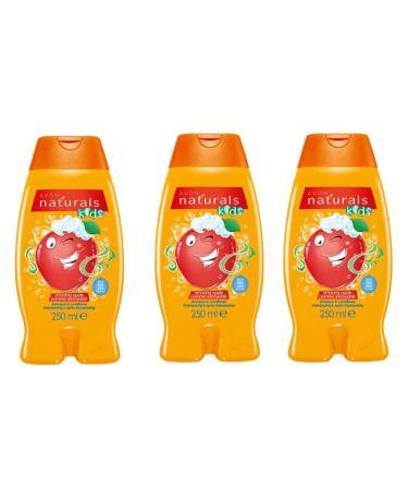 3 pack of Kids 2-in-1 Shampoo & Conditioner. Amazing Apple scent. 250ml x 3