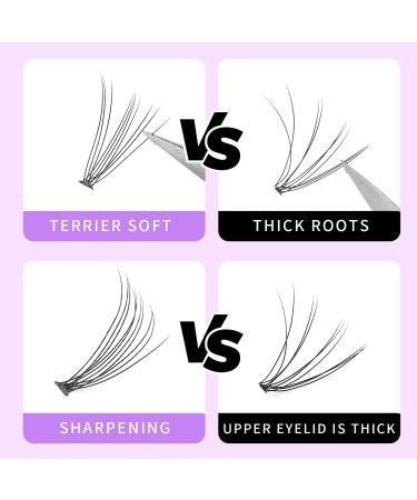 Bodermincer 240 Bundles D Curl 10D 0.1mm Individual Eyelash Extensions - Natural Cluster Lashes (8mm) for International Shipping - Buy Online on SooperMarket.com