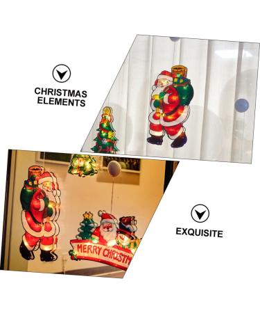 GANAZONO Santa Claus Figurine 1Pc Christmas Santa Claus Suction Cup Lamp Showcase LED Light Festival Supply Santa Claus Lamp - Buy Online on SooperMarket.com