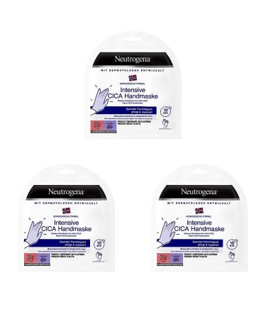 Neutrogena Intensive CICA Hand Mask 1 Pair of Disposable Gloves with Hand Cream Extra Dry Hands (Pack of 3)