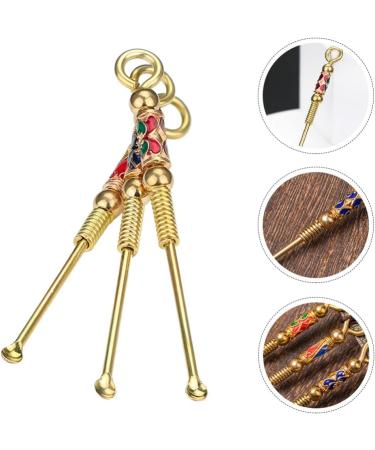 3Pcs Micro Mini Scoop Earwax Removal Kit - Tiny Gold Set Lab Spatula for Glitter Mica, Cleaning Tools - Buy Online on SooperMarket.com